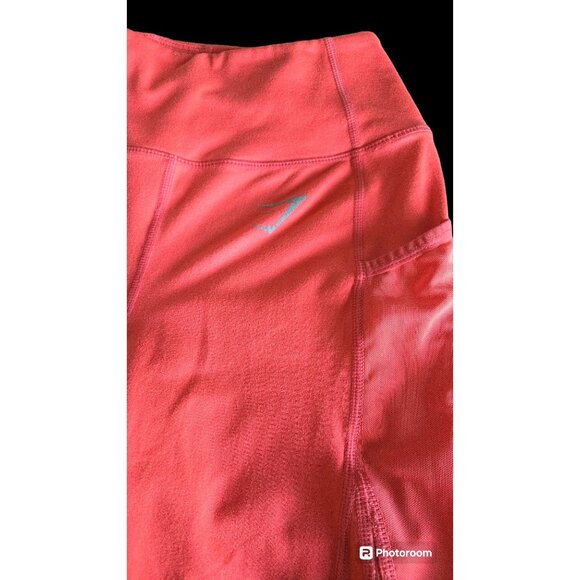 Women's Gymshark Exercise Workout Leggings Sz XS Orange Side Pockets EUC - Picture 3 of 9